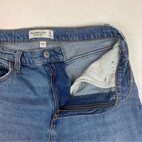 Abercrombie & Fitch women's 28 6 short ankle straight ultra high rise curve love - Picture 9 of 10